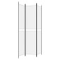 vidaXL Biombo divisor de 3 paneles de tela blanco 150x220 cm vidaXL Biombo divisor de 3 paneles de tela blanco 150x220 cm