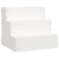 vidaXL Escalera para mascotas madera maciza pino blanco 40x37,5x35 cm vidaXL Escalera para mascotas madera maciza pino blanco 40x37,5x35 cm