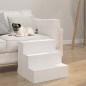 vidaXL Escalera para mascotas madera maciza pino blanco 40x37,5x35 cm vidaXL Escalera para mascotas madera maciza pino blanco 40x37,5x35 cm