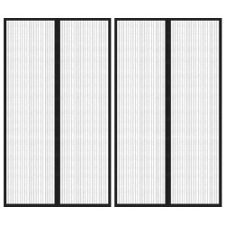 vidaXL Mosquiteras para puerta bloque magnético 2 uds negro 200x80 cm