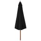 vidaXL Sombrilla de jardín con palo de madera negro 330 cm vidaXL Sombrilla de jardín con palo de madera negro 330 cm