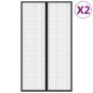 vidaXL Mosquiteras para puerta bloque magnético 2 uds negro 200x80 cm vidaXL Mosquiteras para puerta bloque magnético 2 uds negro 200x80 cm