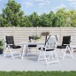 vidaXL Cojines de silla respaldo bajo 4 uds tela Oxford cuadros negro vidaXL Cojines de silla respaldo bajo 4 uds tela Oxford cuadros negro