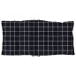 vidaXL Cojines de silla respaldo bajo 4 uds tela Oxford cuadros negro vidaXL Cojines de silla respaldo bajo 4 uds tela Oxford cuadros negro