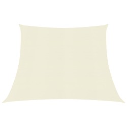 vidaXL Toldo de vela HDPE color crema 160 g/m² 4/5x3 m