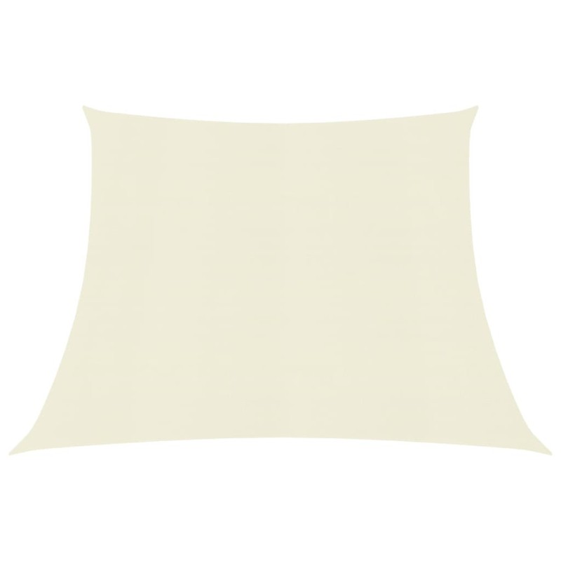 vidaXL Toldo de vela HDPE color crema 160 g/m² 4/5x3 m