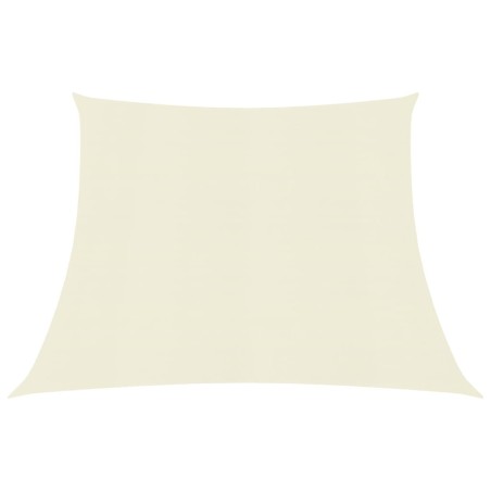vidaXL Toldo de vela HDPE color crema 160 g/m² 4/5x3 m
