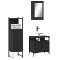 vidaXL Juego de muebles de baño 3 pzas madera contrachapada negro vidaXL Juego de muebles de baño 3 pzas madera contrachapada negro