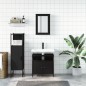 vidaXL Juego de muebles de baño 3 pzas madera contrachapada negro vidaXL Juego de muebles de baño 3 pzas madera contrachapada negro