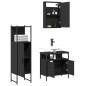 vidaXL Juego de muebles de baño 3 pzas madera contrachapada negro vidaXL Juego de muebles de baño 3 pzas madera contrachapada negro