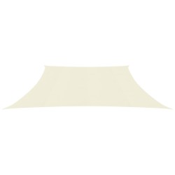 vidaXL Toldo de vela HDPE color crema 160 g/m² 4/5x3 m