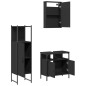 vidaXL Juego de muebles de baño 3 pzas madera contrachapada negro vidaXL Juego de muebles de baño 3 pzas madera contrachapada negro