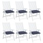 vidaXL Cojines para silla 6 uds tela Oxford azul marino 50x50x7 cm