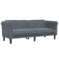 vidaXL Juego de sofás 3 piezas terciopelo gris oscuro vidaXL Juego de sofás 3 piezas terciopelo gris oscuro