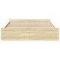 vidaXL Cama con cajones madera ingeniería roble Sonoma 180x200 cm