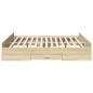 vidaXL Cama con cajones madera ingeniería roble Sonoma 180x200 cm