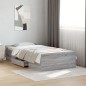 vidaXL Cama con cajones madera ingeniería gris Sonoma 100x200 cm vidaXL Cama con cajones madera ingeniería gris Sonoma 100x200 cm