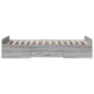 vidaXL Cama con cajones madera ingeniería gris Sonoma 100x200 cm vidaXL Cama con cajones madera ingeniería gris Sonoma 100x200 cm