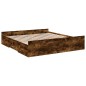 vidaXL Cama con cajones madera de ingeniería roble ahumado 180x200 cm vidaXL Cama con cajones madera de ingeniería roble ahumado 180x200 cm