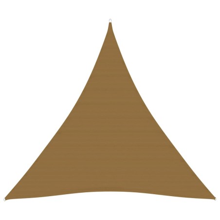 vidaXL Toldo de vela HDPE gris taupe 160 g/m² 4x4x4 m