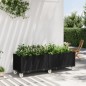 vidaXL Jardinera con ruedas PP negro 160x50x54 cm vidaXL Jardinera con ruedas PP negro 160x50x54 cm