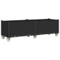 vidaXL Jardinera con ruedas PP negro 160x50x54 cm vidaXL Jardinera con ruedas PP negro 160x50x54 cm