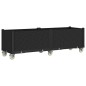 vidaXL Jardinera con ruedas PP negro 160x50x54 cm vidaXL Jardinera con ruedas PP negro 160x50x54 cm