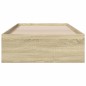vidaXL Cama con cajones madera ingeniería roble Sonoma 75x190 cm vidaXL Cama con cajones madera ingeniería roble Sonoma 75x190 cm