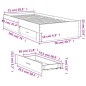 vidaXL Cama con cajones madera ingeniería roble Sonoma 75x190 cm vidaXL Cama con cajones madera ingeniería roble Sonoma 75x190 cm