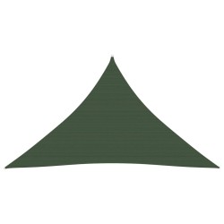 vidaXL Toldo de vela verde oscuro HDPE 160 g/m² 3,5x3,5x4,9 m