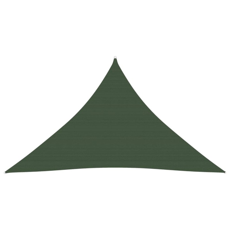 vidaXL Toldo de vela verde oscuro HDPE 160 g/m² 3,5x3,5x4,9 m
