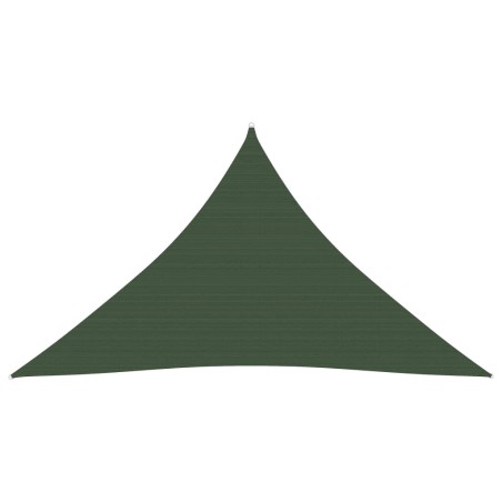 vidaXL Toldo de vela verde oscuro HDPE 160 g/m² 3,5x3,5x4,9 m