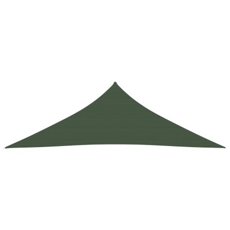 vidaXL Toldo de vela verde oscuro HDPE 160 g/m² 3,5x3,5x4,9 m
