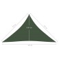 vidaXL Toldo de vela verde oscuro HDPE 160 g/m² 3,5x3,5x4,9 m