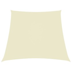 vidaXL Toldo de vela trapezoidal de tela oxford color crema 3/5x4 m