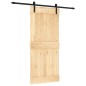 vidaXL Puerta corredera con herrajes madera maciza de pino 90x210 cm vidaXL Puerta corredera con herrajes madera maciza de pino 90x210 cm