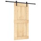 vidaXL Puerta corredera con herrajes madera maciza de pino 95x210 cm vidaXL Puerta corredera con herrajes madera maciza de pino 95x210 cm