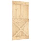 vidaXL Puerta corredera con herrajes madera maciza de pino 100x210 cm vidaXL Puerta corredera con herrajes madera maciza de pino 100x210 cm