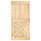 vidaXL Puerta corredera con herrajes madera maciza de pino 100x210 cm vidaXL Puerta corredera con herrajes madera maciza de pino 100x210 cm