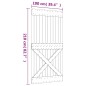 vidaXL Puerta corredera con herrajes madera maciza de pino 100x210 cm vidaXL Puerta corredera con herrajes madera maciza de pino 100x210 cm