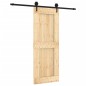 vidaXL Puerta corredera con herrajes madera maciza de pino 80x210 cm vidaXL Puerta corredera con herrajes madera maciza de pino 80x210 cm