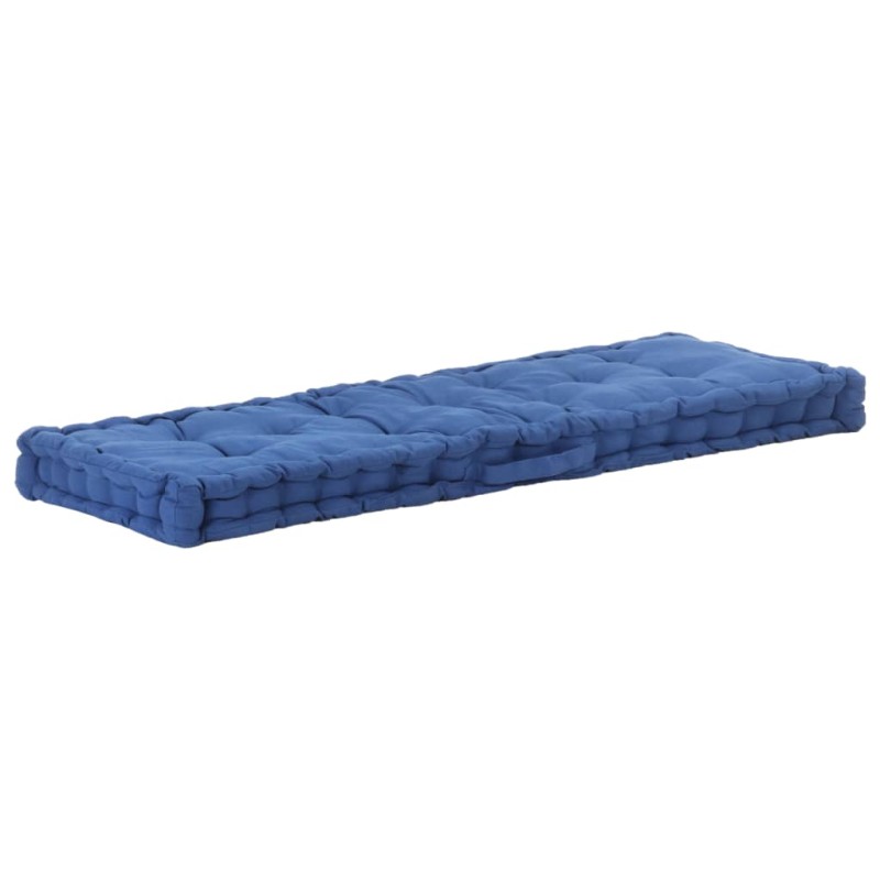 vidaXL Cojín para palés algodón azul claro 120x40x7 cm vidaXL Cojín para palés algodón azul claro 120x40x7 cm