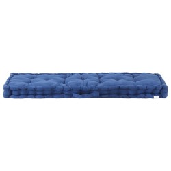 vidaXL Cojín para palés algodón azul claro 120x40x7 cm 