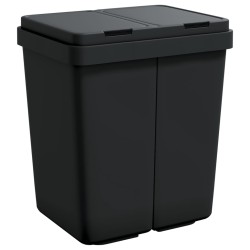 vidaXL Cubo de basura doble gris antracita 2x25 L