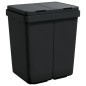 vidaXL Cubo de basura doble gris antracita 2x25 L vidaXL Cubo de basura doble gris antracita 2x25 L