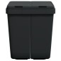 vidaXL Cubo de basura doble gris antracita 2x25 L vidaXL Cubo de basura doble gris antracita 2x25 L