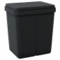 vidaXL Cubo de basura doble gris antracita 2x25 L vidaXL Cubo de basura doble gris antracita 2x25 L