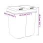 vidaXL Cubo de basura doble gris antracita 2x25 L vidaXL Cubo de basura doble gris antracita 2x25 L