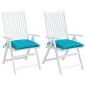 vidaXL Cojines para silla 2 unidades tela turquesa 40x40x7 cm vidaXL Cojines para silla 2 unidades tela turquesa 40x40x7 cm
