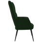 vidaXL Silla de relajación de terciopelo verde oscuro vidaXL Silla de relajación de terciopelo verde oscuro